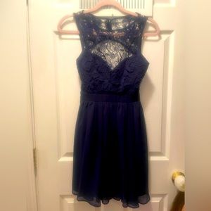 Lulus XS navy blue dress. Open back